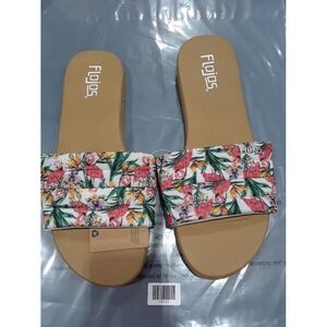Flojos Fiesta Lite Floral Slide Sandals Size: 8